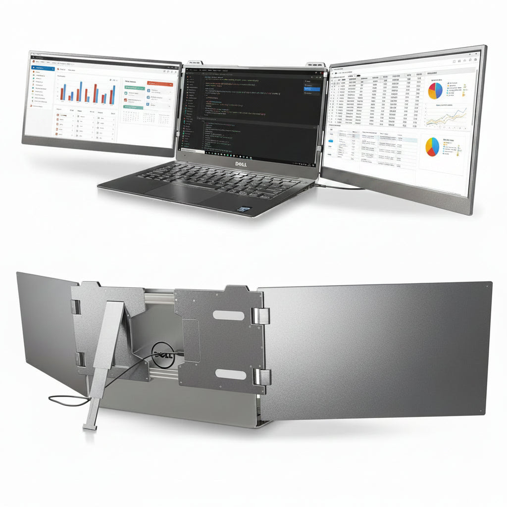 Portable Triple Screen Laptop Extender 15.6" | FHD 1080P IPS | 3.5 lbs | Wimmi