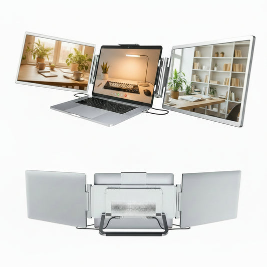 Triple Screen Laptop Monitor Extender 14" | FHD 1080P IPS | Plug & Play | Wimmi